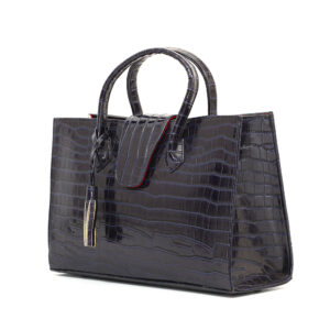 Navy Leather Tote