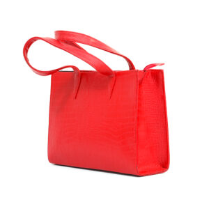 Red Leather Tote - Medium