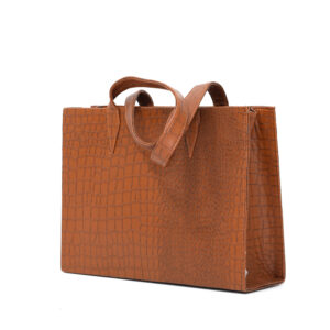 Light Brown Leather Tote - Medium