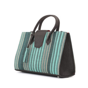Green & Grey Aso-oke Tote