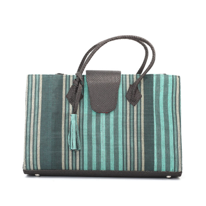 FAB-aso-oke-tote-03-Green&Grey-b