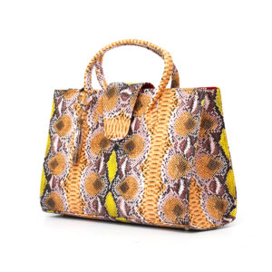 Skin Orange Leather Tote