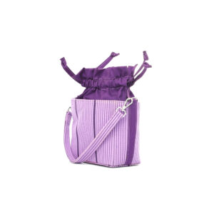 Adaobi (by Hafsat) Aso-oke Mini Bucket - Purple-2