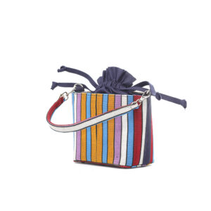 Adaobi (by Hafsat) Aso-oke Mini Bucket - Blue Multi