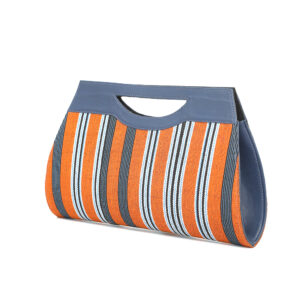 Amoke (by Hafsat) Aso-oke Maxi Clutch - Orange