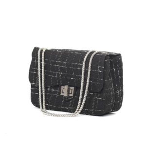 Ewa (by Alpha) Aso-oke Handbag - Black Tweed