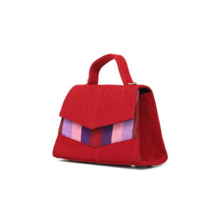 Ivy-Prime (by Alpha) Aso-oke Mini Handbag - Red