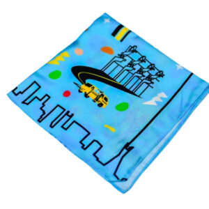 FC Fiti Graffiti Lagosa Pocket Square - Turquoise
