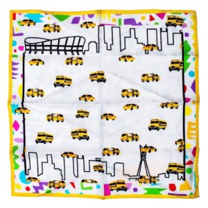FC Fiti Iconic Lagos Skyline Mini Scarf - White